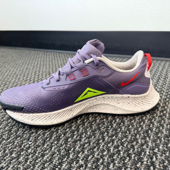 Nike Womens Pegasus Trail 3 Canyon Purple Volt Shoes Runners DA8698-500 Size 10 - Picture 2 of 10